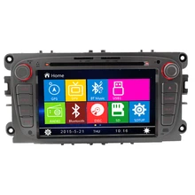 2 din windows CE 6.0 multi- language GPS navigation car DVD player for Fo rd black and siver color