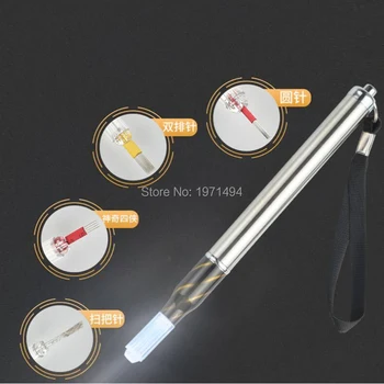 

New Microblading Pen With Light Multifunction Needle Blade Manual Tattoo Machine For Permanent Makeup Eyebrow Munsu Tebori 10pcs