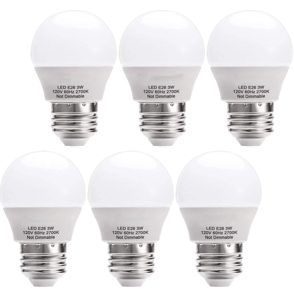Светодиодный лампочки 3 W (25 ватт эквивалент) теплый белый 2700 K светодиодный энергии энергосберегающие лампочки, E26 средний винт базы