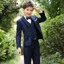 Новинка года; костюмы для мальчиков детские костюмы на свадьбу или Выпускной черный свадебный блейзер для мальчиков; tuexdo; детская одежда классические Пиджаки для мальчиков