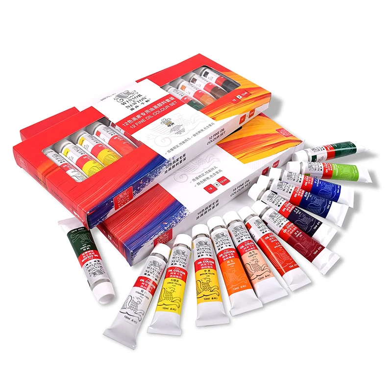 

12/18 color oil paint 12ml beginner oil paint set does not fade waterproof adult boxed tube portable beauty art supplies