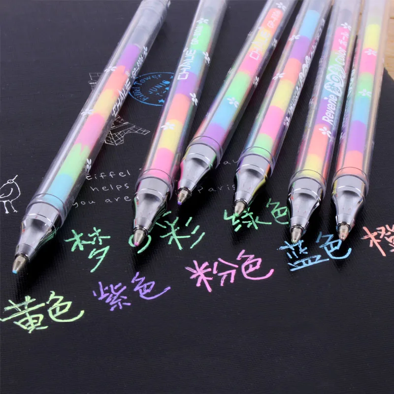 

1pcs 6 in 1 color water chalk for Photo Album scrapbooking dedicated pens gift card diy painting decorati Writing tools 6 color