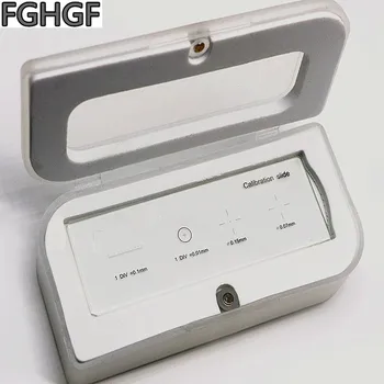 

FGHGF Microscope Scale Ruler 0.01mm Round Cross Line Measurement of Small Scale Objective Correction Ruler 0.1mm Division Scale