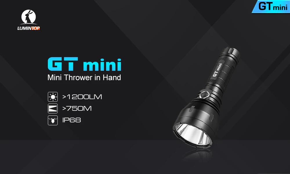 Lumintop GT мини длинный Rang Flashligh Kit 17 Вт 4.5A CREE XHL NW/CW Макс 1200 люмен дальность луча 750 м 135, 000cd уличный фонарь