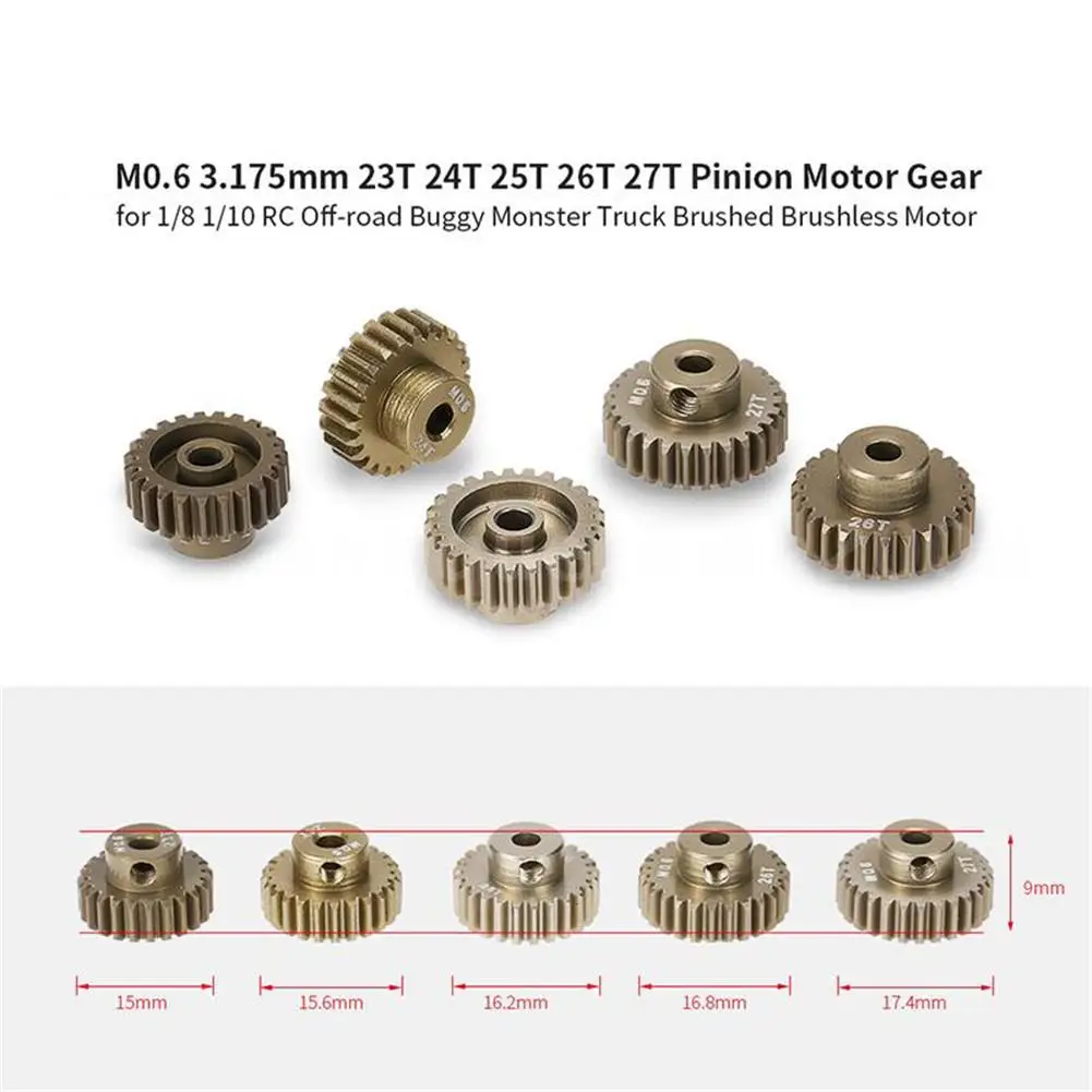 1 комплект M0.6 13 T-33 T 0,6 модуль Шестерня двигателя набор передач для 1/10 RC автомобиль грузовик 3,175 внутреннее отверстие Замена компонентов