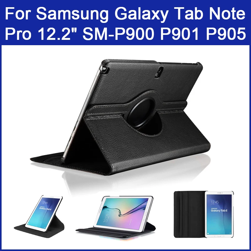 Вращающийся на 360 градусов чехол для планшета samsung Galaxy Tab Note Pro 12,2 дюймов P900 P901 P905 SM-P900 откидной держатель подставка PU+ PC smart cover