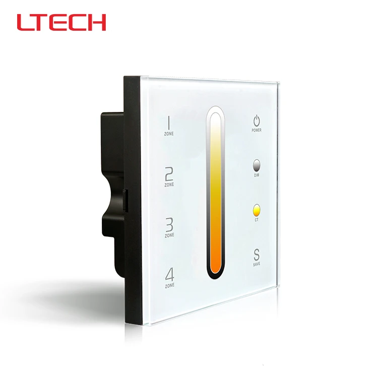 

D6 color temperature touch panel led controller,led dimmer dmx512 4 zones control for led strip/led panel/led lamp DC12-24V