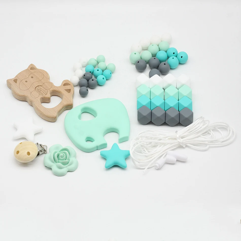 

Diy Craft Kids Combination Wood Baby Silicone Elephant Wooden Raccoon Pacifier Clips Toy Newborn Supplies Hot Chupeta Mamadeira