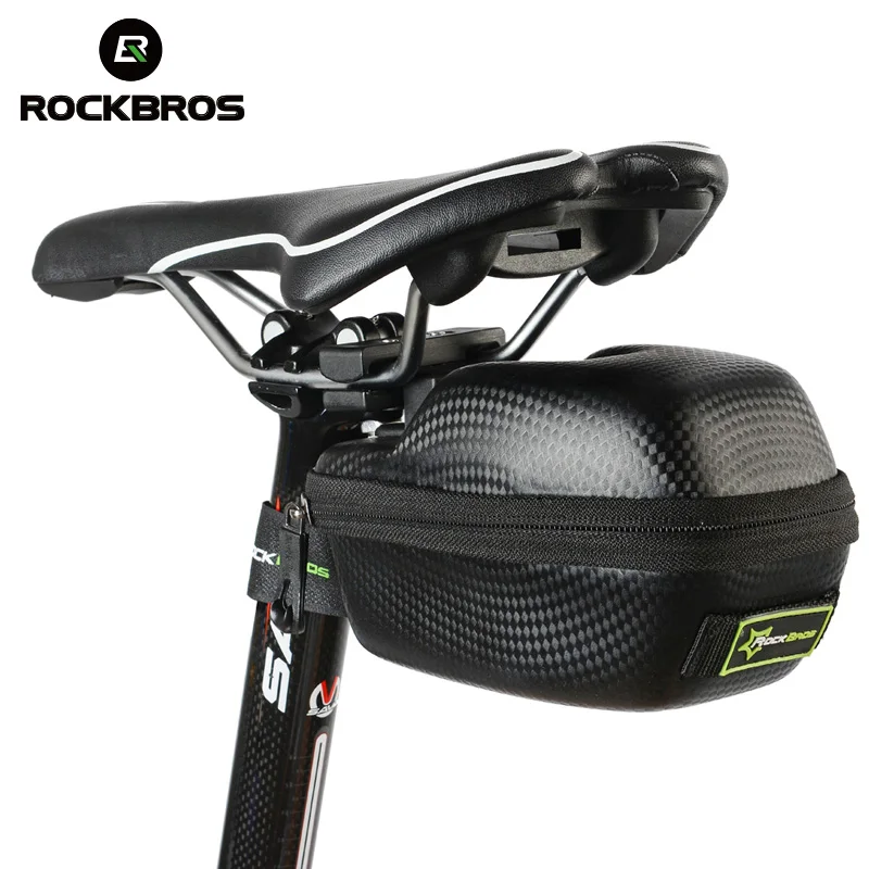 Flash Deal ROCKBROS Bike Bag Carbon Fiber Pattern Bike Saddle Bag Waterproof Bicycle Rear Bag Large Capacity Back Bags MTB Road 0