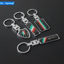 1 шт. итальянский флаг металлический автомобильный брелок для ключей для Alfa Romeo Fiat Maserati аксессуары для стайлинга автомобилей