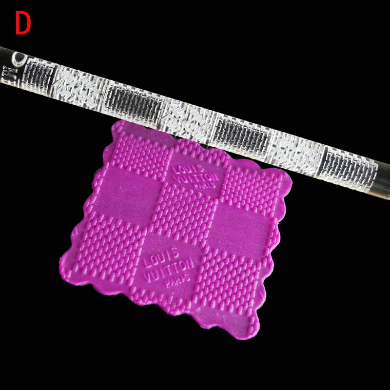Non-stick X Letter Shaped Acrylic Embossed Rolling Pin 6 Styles Transparent Rolling Pin Cake Roller Decor Pastry Tools4