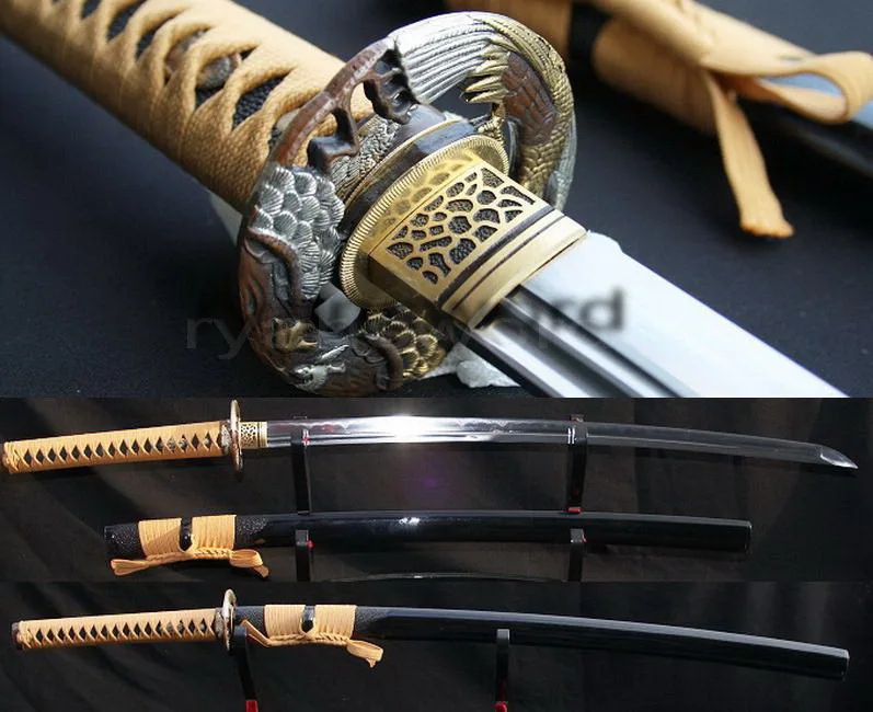 

HIGH QUALITY CLAY TEMPERED COMBINED MATERIAL JAPANESE KATANA SWORD