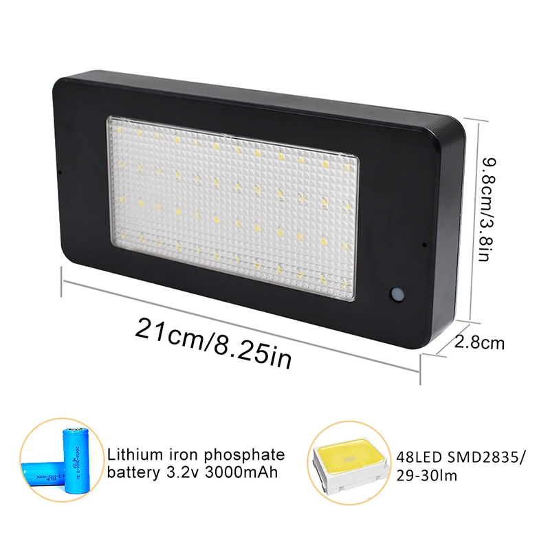48 LED Солнечный свет IP65 Водонепроницаемый 800lm наружная безопасность беспроводная
