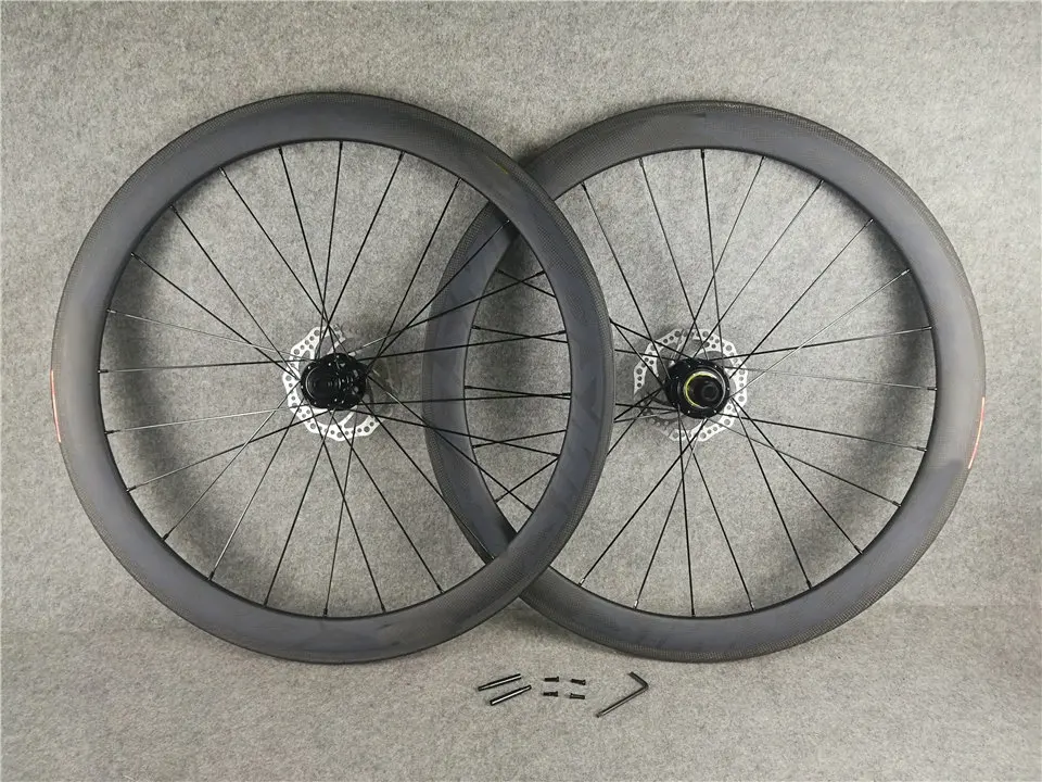 Серый логотип диск колесная набор Углеродные колеса краска 50 мм 60 мм клинчер трубчатый 700C дорожный велосипед Полный углеродный велосипед колесная