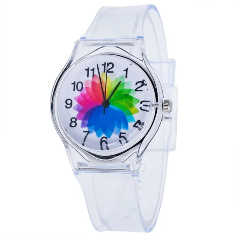 Детские часы милые однотонные аналоговые кварцевые часы с силиконовым резиновым ремешком Повседневные детские часы для мальчиков и девочек - Цвет: G