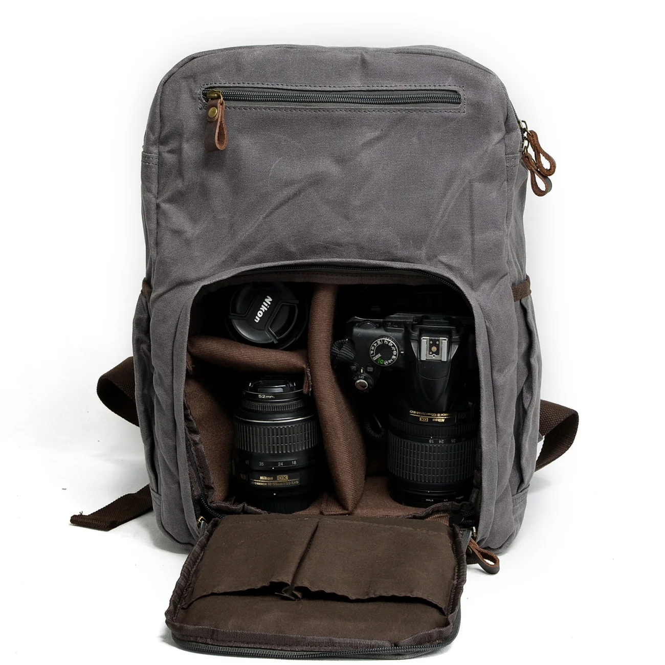 Schule Schwarzes Kamera Unabhängigen Inneren Fotografische Batik Männer armee Rucksack Container Taschen Grau Gewachste Leinwand Tasche grün kakifarbig dunkles Wasserdichte coffee Abnehmbare Mochilas nxqwwf07Z8