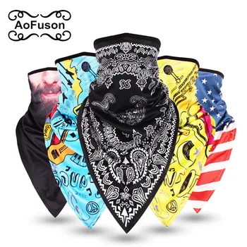 

2020 New Outdoor Winter Warm Face Mask 3D Printed Triangular Skiing Mask Snowboard Windproof Cycling Hiking Motorcycle Scarf