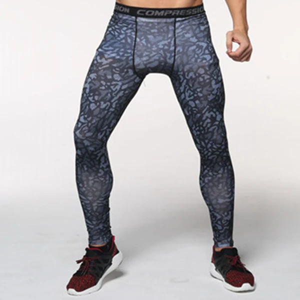 Мужские компрессионные брюки для бодибилдинга, бега, фитнеса, упражнений, обтягивающие леггинсы, компрессионные колготки, брюки, одежда - Цвет: kc49