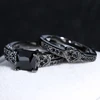 LXOEN – bague de fiançailles gothique en acier inoxydable, pour hommes et femmes, bagues de Couple, bijoux de fête, accessoires anillos mujer anel ► Photo 1/6