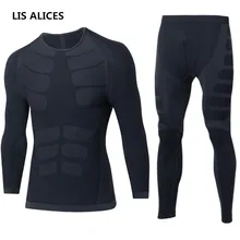 LIS ALICES, зимние комплекты термобелья для мужчин, фирменные, быстро сохнут, анти-микробные, тянущиеся, мужское термобелье, мужские теплые кальсоны