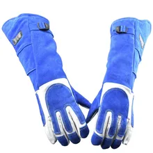 Удлиненные перчатки с защитой от укусов, для обработки животных, мягкие кожаные утолщенные устойчивые к царапинам перчатки с защитой от укусов, защитные перчатки