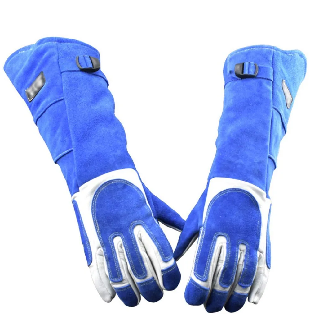 

Lengthen Anti Bite Animal Handling Gloves Soft Leather Thicken Scratch Proof Gloves Bite Resistant Protective Gloves