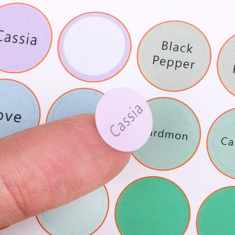

1Pc Bottle Labels Rounded Tag Stickers Adhesive Oil Bottle Decals Labels For Essential Oil Bottle