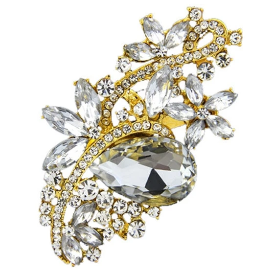 Buy Gold color Rhinestone Brooches For Women Wedding