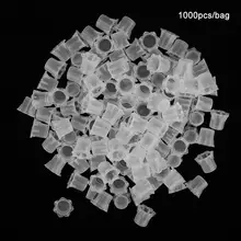 1000 шт./упак. шнурки/плоский Форма прозрачная одноразовая Пластик чернил для татуажа, чашки, Перманентный макияж, пигмент, профессиональное коричневое контейнер для татуировки