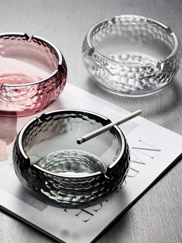 

Creative Simple Personality Glass Ashtray Restaurant Living Room Hotel Decoration Fashion Home Desktop Arrangements
