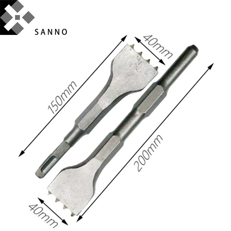 

Demolition hammer chisel square / hex shank chisel-shaped bit alloy flat chisel drill bit for hairy wall, concrete cement