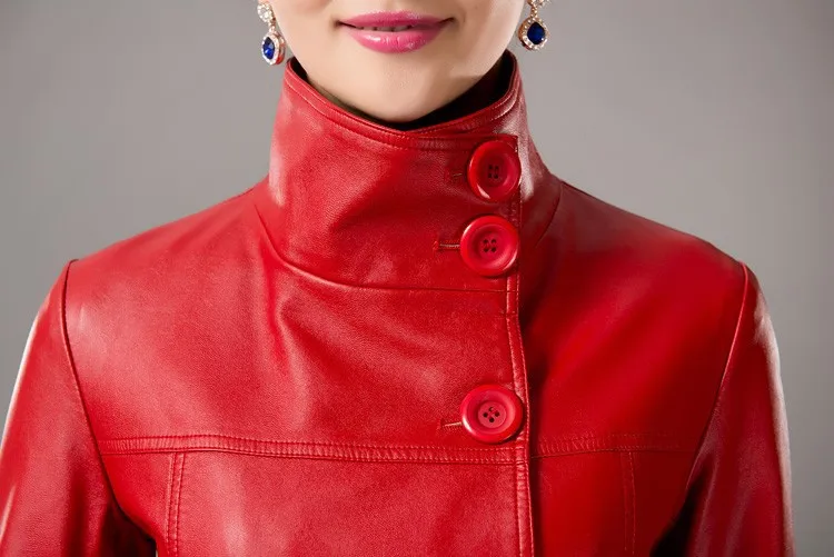 Новая модная черная кожаная куртка женская Черная Женская длинная куртка из искусственной кожи BL0028