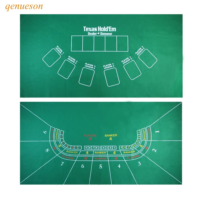 Новинка; Лидер продаж двухстороннего 178*90 см баккара покера Fichas ПОКЕР Texas Hold'em Poker Скатерти Fietro чувствовал доска ткань qenueson