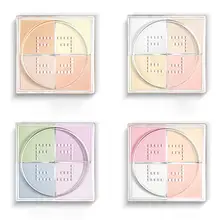 4 цвета свободная пудра палитра макияж финишная пудра консилер контроль масла косметическая пудра для лица отделка Установка с слоеным