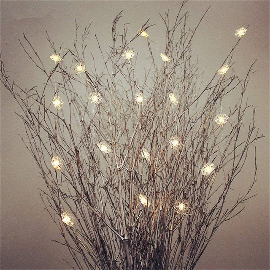 1M 2M 3M Copper Wire LED String light Snow Flakes Waterproof Holiday lights For Christmas Tree Wedding Party New Year Decoration