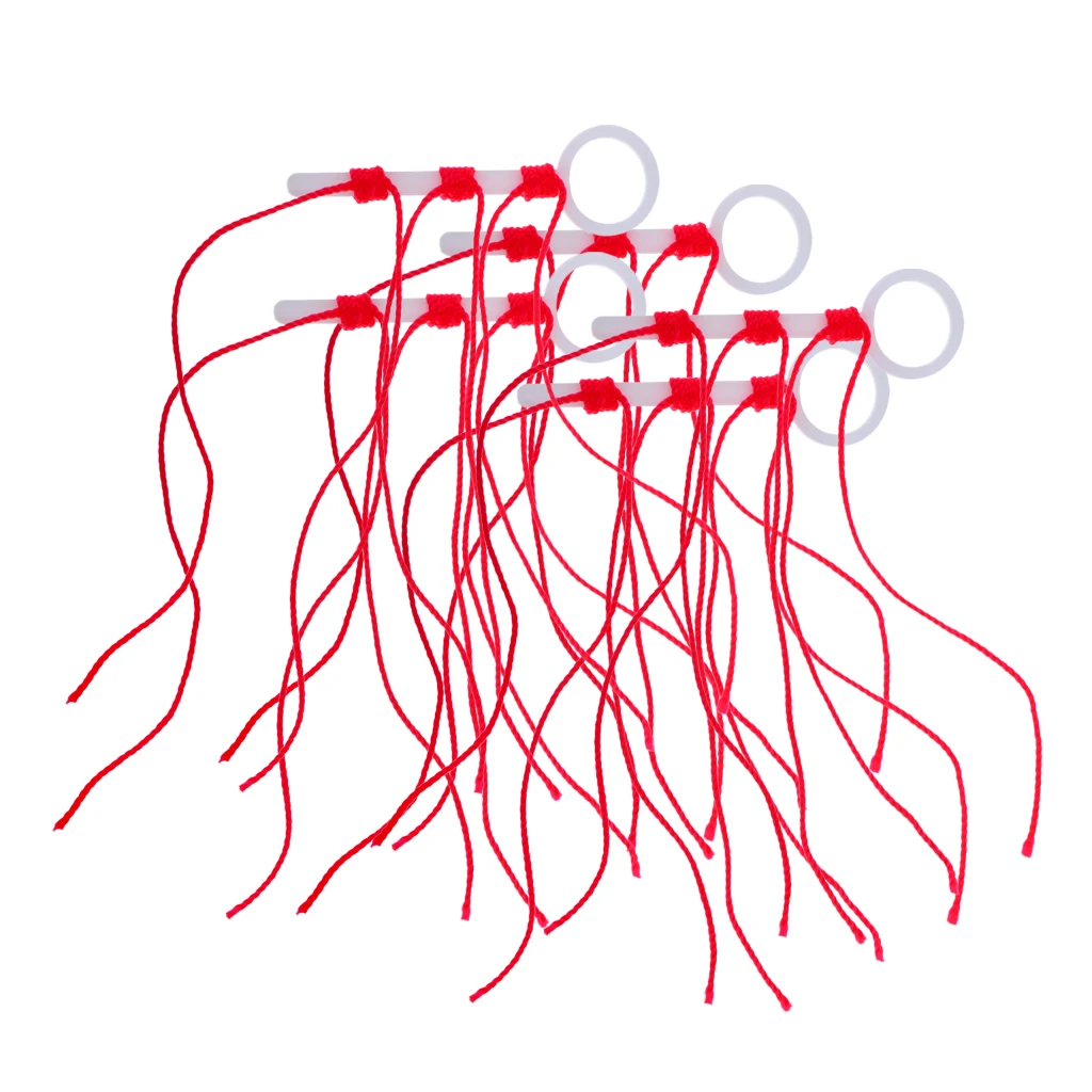 10pcs Stop Knot Durable Red Braided String Knots Outdoor Fishing Accessory Tackle Tool for Rock