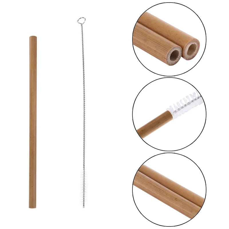 

1 Pcs Straws Cleaner Cleaning Brush FOR Drinking Pipe Straw Brush 304 Steel Thick Bamboo Straw Special Brush