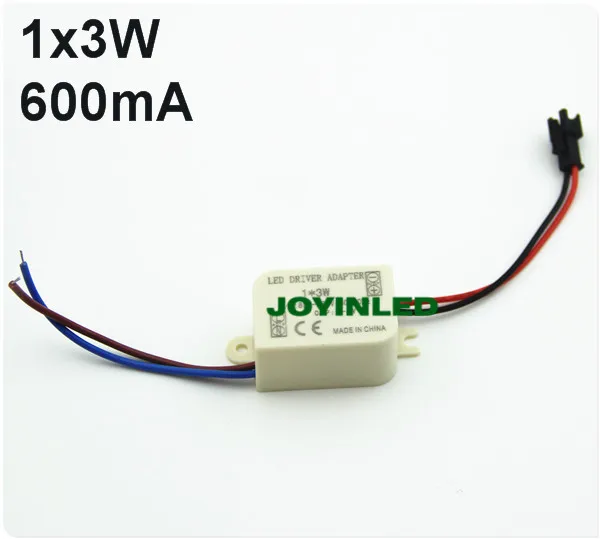 10 шт./лот,, 1x3 Вт 600mA DC12V Светодиодный драйвер 3 Вт источник питания для светодиодных потолочных светильников