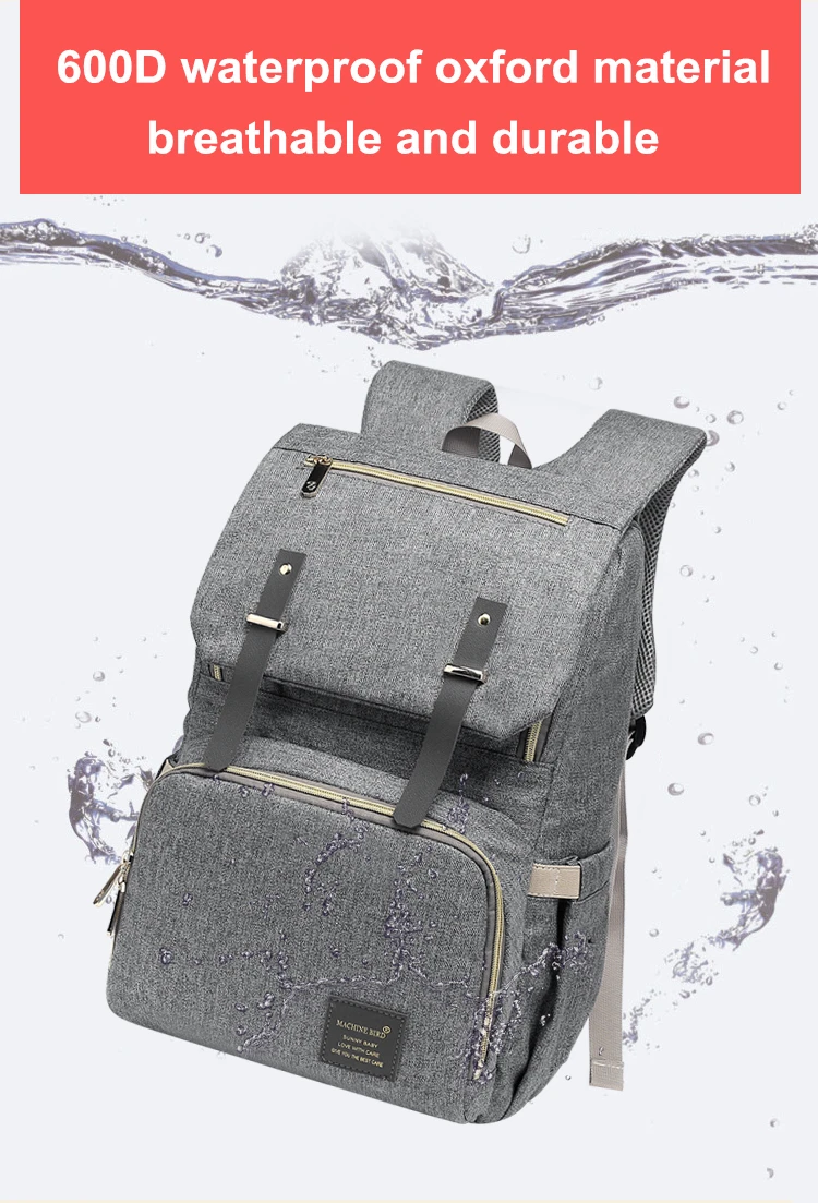 Fashion Diaper Bag Usb Interface Large Capacity Waterproof Mummy Maternity Backpack Nappy Bag Travel Baby Stroller Bag For Mommy (18)
