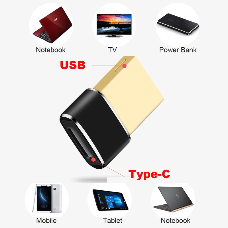 Usb type-C Женский адаптер для usb type-A Мужской конвертер для Macbook Nexus 5X6 P Oneplus 2 3 PC Зарядка Синхронизация