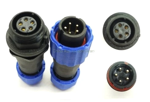 

5 Pin Pair Waterproof Aviation Cable Connector Plug w Socket IP68 SP13-5