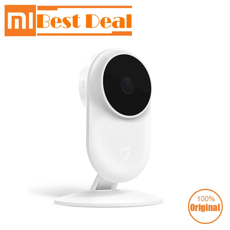 

Original New Xiaomi Mijia Smart IP Cam 2MP 1080P P2P 130 Wide Angle IR 10m Web Camera Two-way audio Wifi Mi Home Security Camera