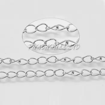 

Soldered Brass Curb Chains, Oval, Platinum, 5x4x0.5mm