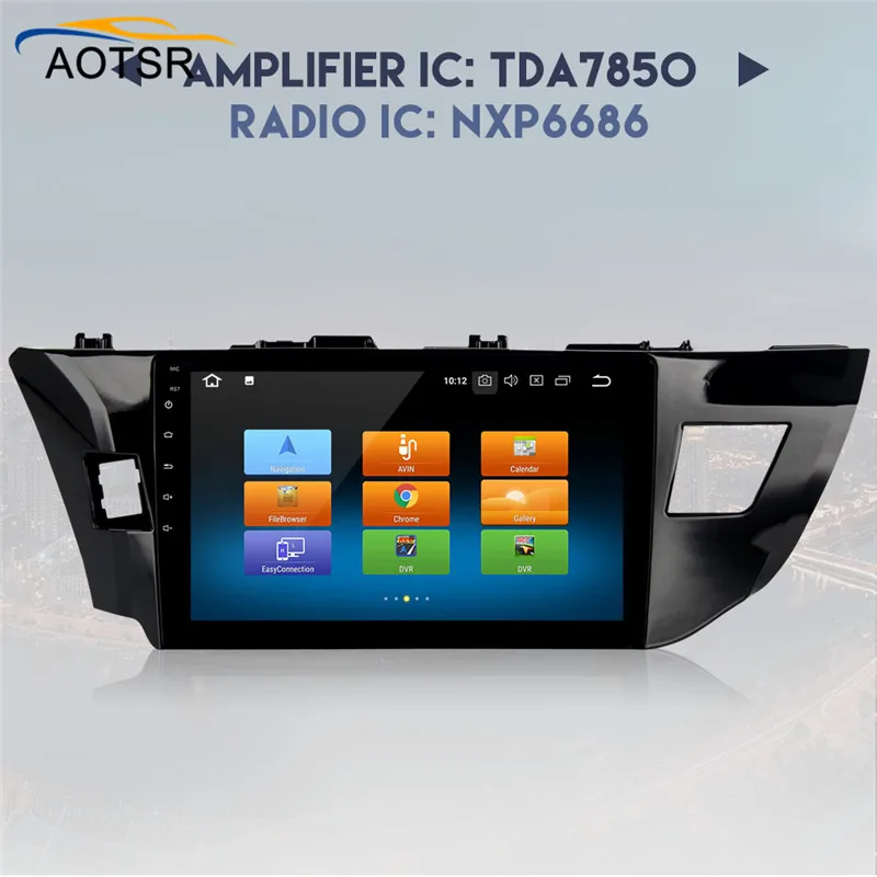 10," Android 8,0 Автомобильный gps радио плеер головное устройство для Toyota Corolla с восьмиядерным процессором 4 Гб+ 32 ГБ автостерео мультимедиа