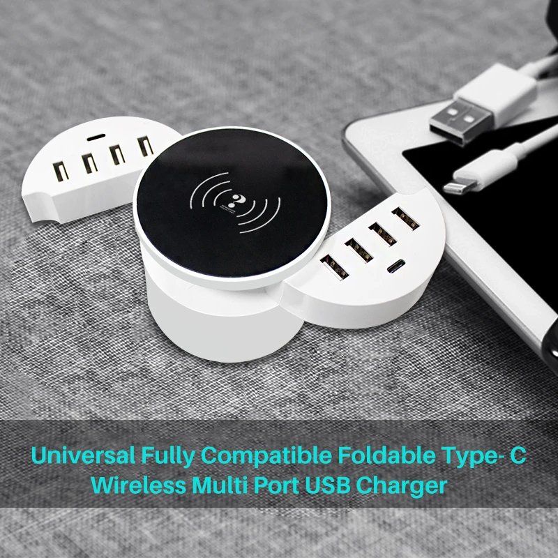 

Type C Wireless Charger for Xiaomi Samsung s10 s9 iphone x 7 8 Universal Fast Charger Power Adapter Charging Station Socket Hub