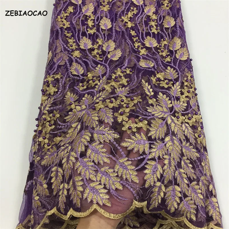 

Good quality french beaded lace fabric 5 yards per lot tulle lace fabric with beads light purple lace fabric for bridal