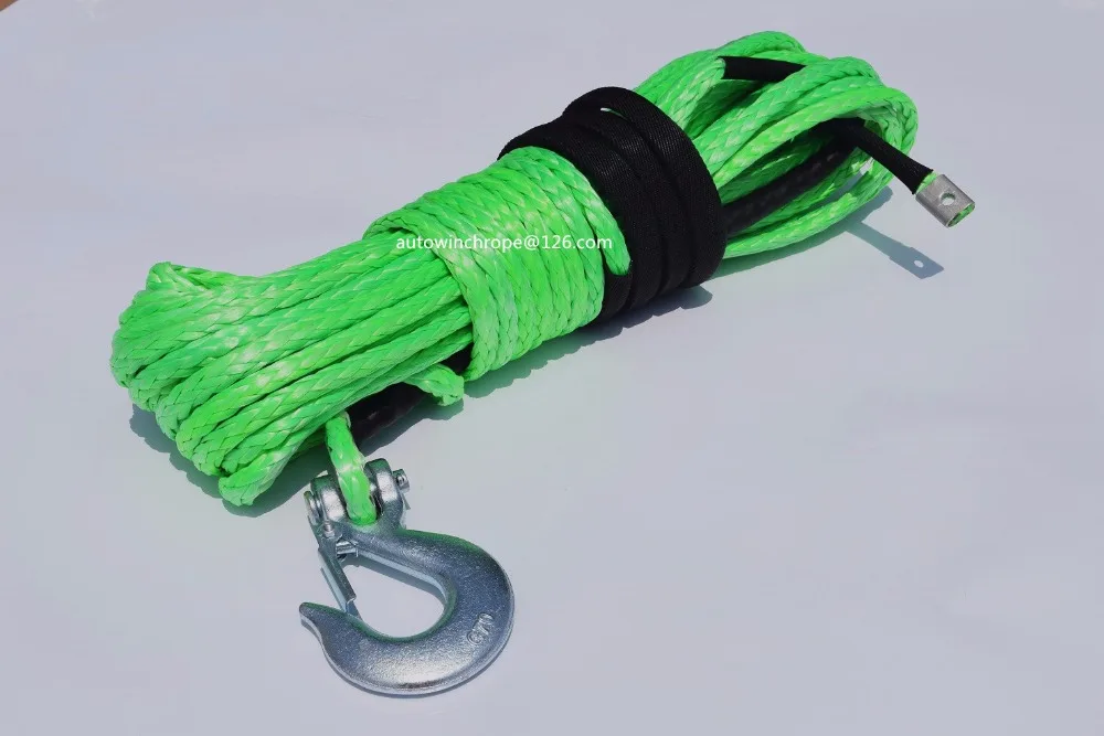 

Free Shipping Green 10mm*30mSynthetic Winch Cable, Towing Ropes,Kevlar Winch Rope for Offroad Accessaries