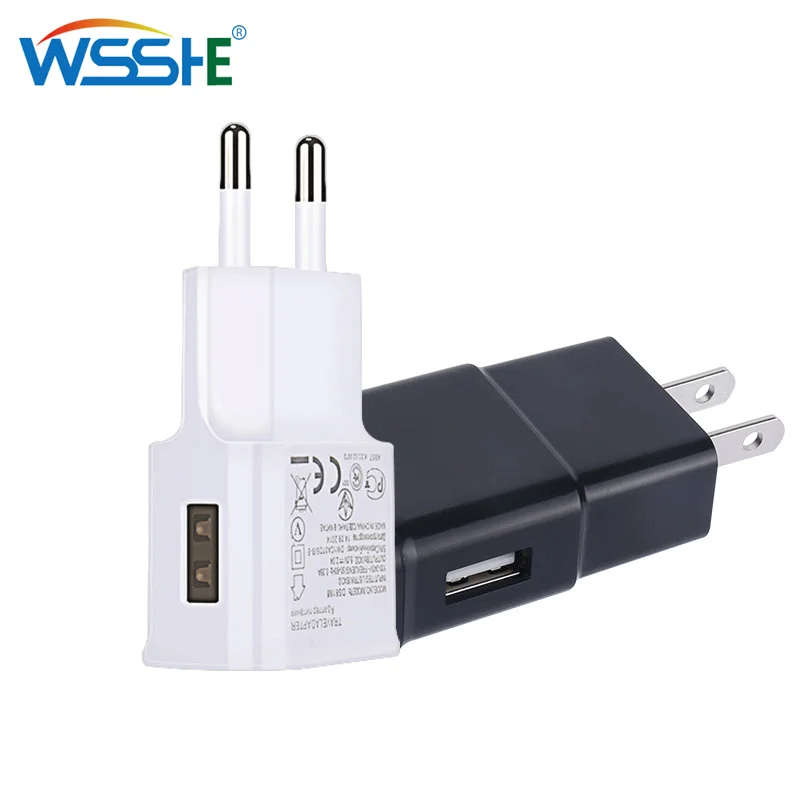 

USB charge 3.0 5V 2A for Iphone 7 8 XS EU Plug Mobile Phone Fast charger charging Adapter for Samsug s8 s9 Huawei Phone Charger