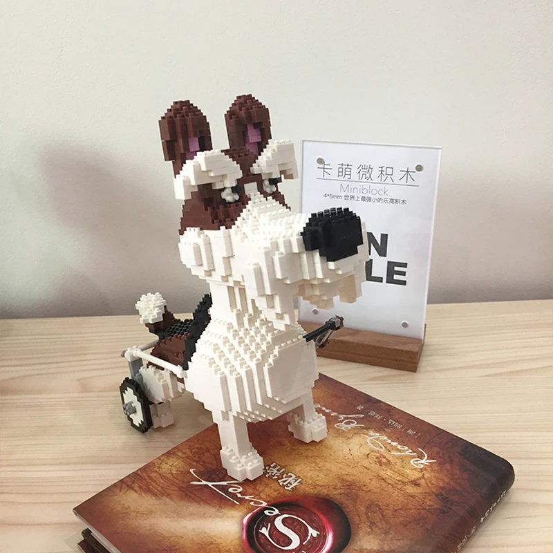 BS Beagle Hound Шнауцер такса овчарка Собака Животное 3D животное 3D модель DIY Алмаз Мини Строительные маленькие блоки кирпичи игрушка без коробки