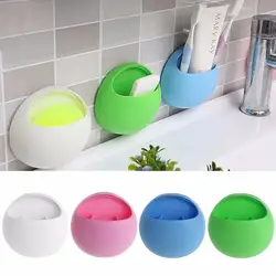 Симпатичные чашки карман Зубная щётка вещи яйцо Дизайн стены всасывания Ванная комната держатель Организатор C42